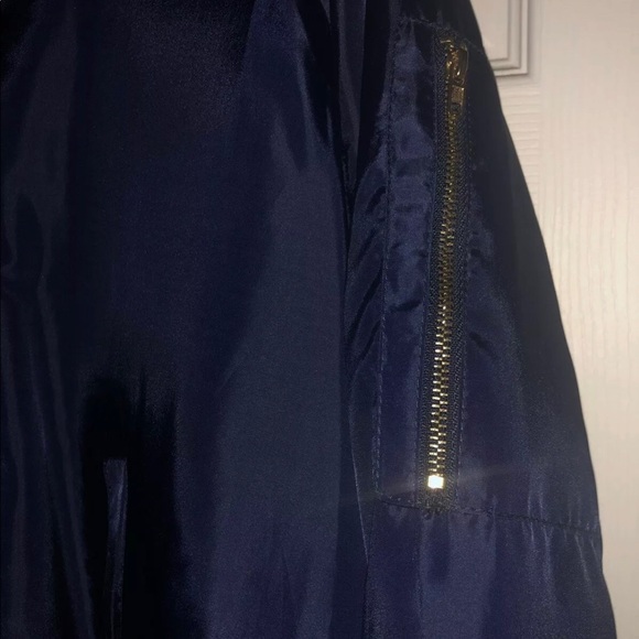 NEW! SAY WHAT Lightweight Bomber Jacket in Blue Junior L - Picture 5 of 6